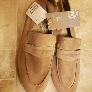 NWT H&M Genuine Tan Leather Loafers